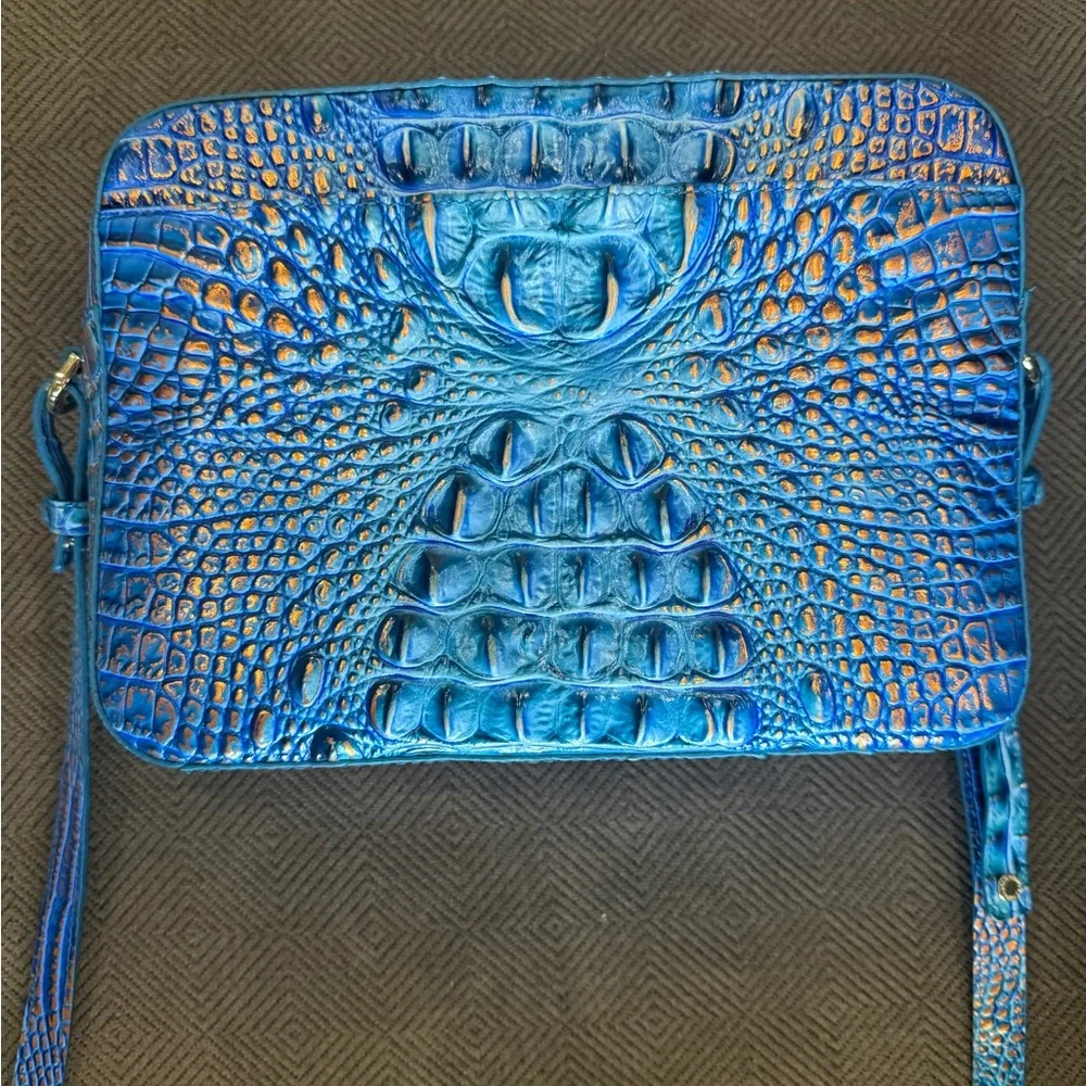 Brahmin Blue and Brown Crossbody Bag - Picture 4 of 7
